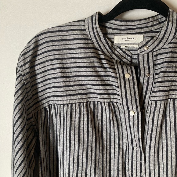 Étoile by Isabel Marant cotton stripe blouse sz S - Picture 3 of 16